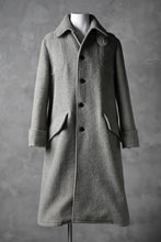 画像をギャラリービューアに読み込む, sus-sous foot guards great coat / W100 Harris melton raised washer (TOP GREY BEIGE)