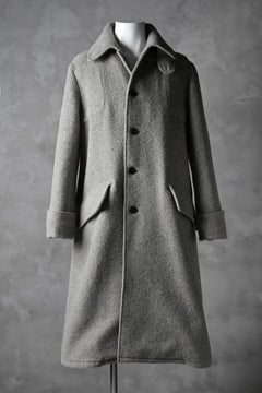 画像をギャラリービューアに読み込む, sus-sous foot guards great coat / W100 Harris melton raised washer (TOP GREY BEIGE)