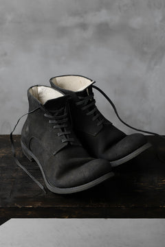 画像をギャラリービューアに読み込む, prtl "one make" Lace Up Boots (JAPAN Cow Reversed Leather / Hand Dyed BLACK)