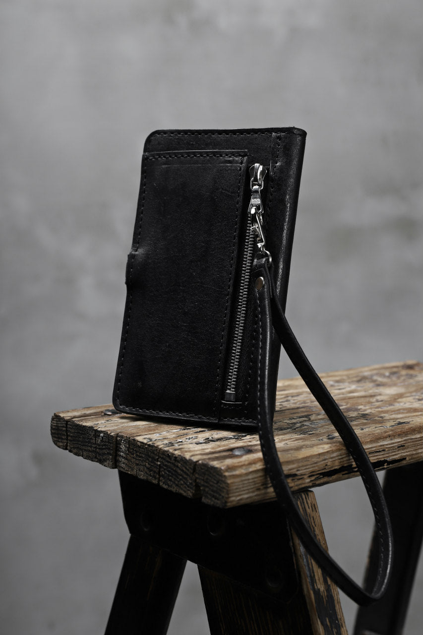 Load image into Gallery viewer, ISAMU KATAYAMA BACKLASH SMART PHONE CASE/PURSE / ITALY DOUBLE SHOULDER (BLACK)