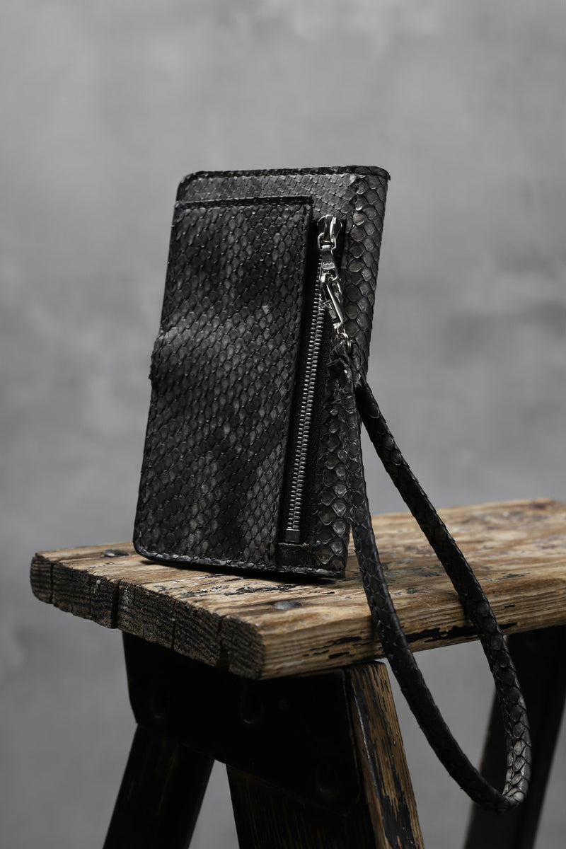 ISAMU KATAYAMA BACKLASH SMART PHONE CASE/PURSE (SUMI DYED PYTHON 