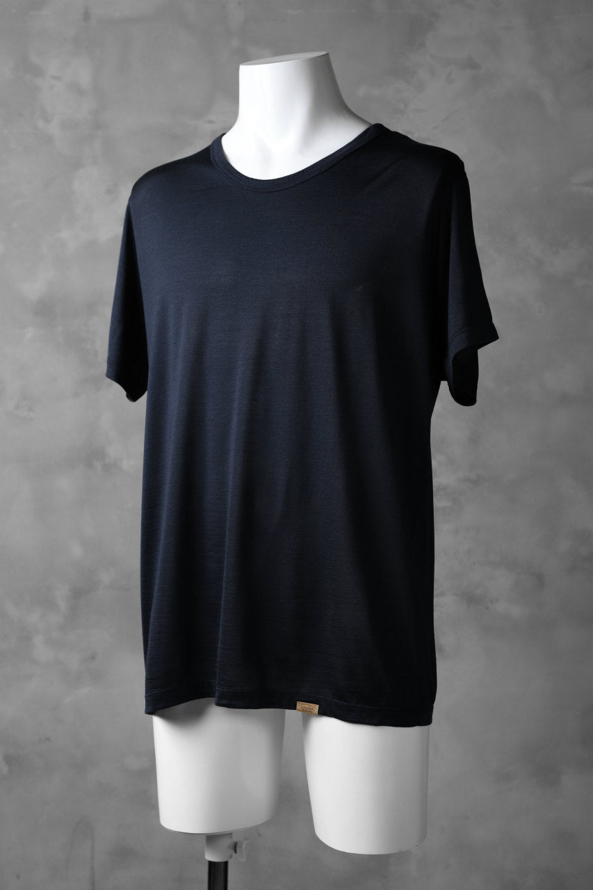 画像をギャラリービューアに読み込む, COLINA WASHABLE SILK TEE (NAVY)