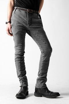 画像をギャラリービューアに読み込む, thomkrom OVER LOCKED SLIM TROUSERS / FADE STRETCH DENIM (LIGHT GREY)