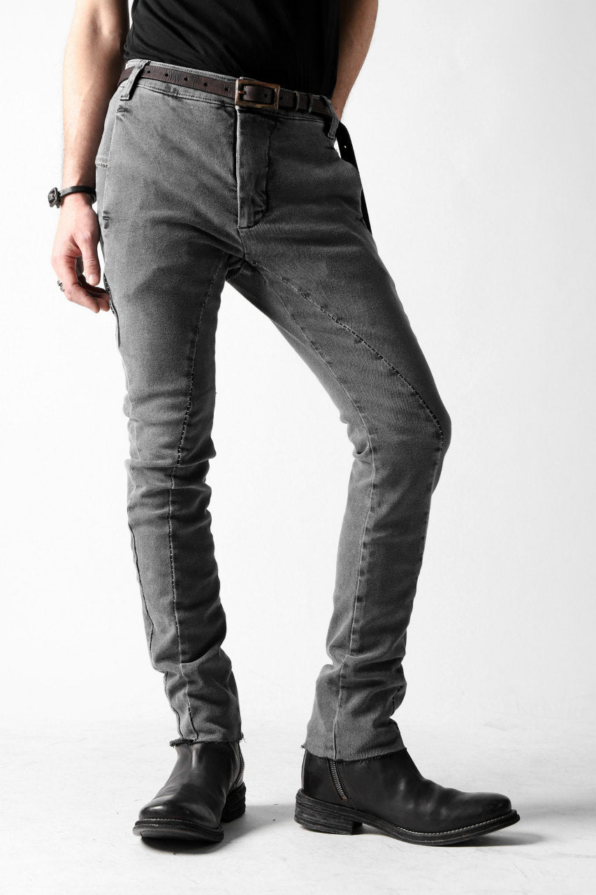 画像をギャラリービューアに読み込む, thomkrom OVER LOCKED SLIM TROUSERS / FADE STRETCH DENIM (LIGHT GREY)
