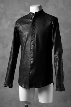 Load image into Gallery viewer, ISAMU KATAYAMA BACKLASH exclusive LEATHER SHIRT / ITALY SHOULDER 0.6mm (BLACK)