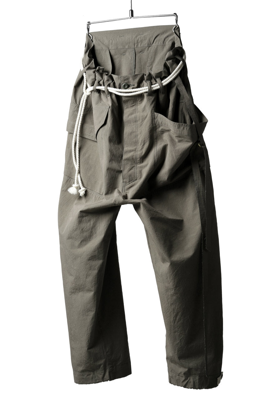 画像をギャラリービューアに読み込む, ISAMU KATAYAMA BACKLASH WIDE TAPERED PANTS / SALT SHRINKAGE TYPEWRITER CLOTH