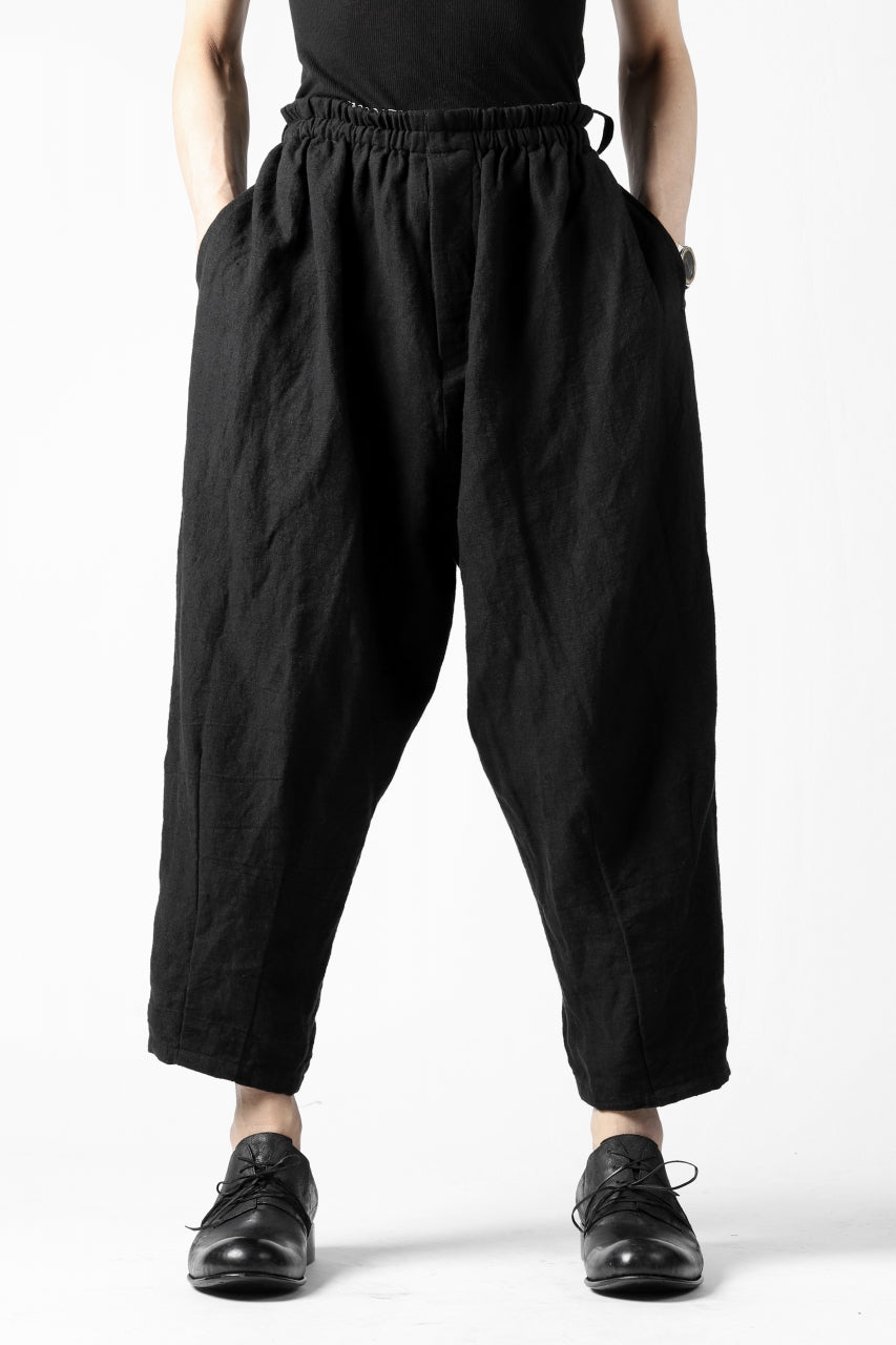 画像をギャラリービューアに読み込む, YUTA MATSUOKA easy darts pants / sofa linen (black)