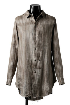 画像をギャラリービューアに読み込む, Aleksandr Manamis Mended Shirt (BROWN STRIPE)
