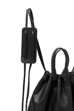 Load image into Gallery viewer, ISAMU KATAYAMA BACKLASH DRAWSTRING BACKPACK / MONOCHROME LUXURY STEER (BLACK)