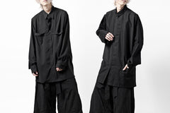 画像をギャラリービューアに読み込む, Y's TAPE FLAP POCKET SHIRT / CELLULOSE LOAN (BLACK)