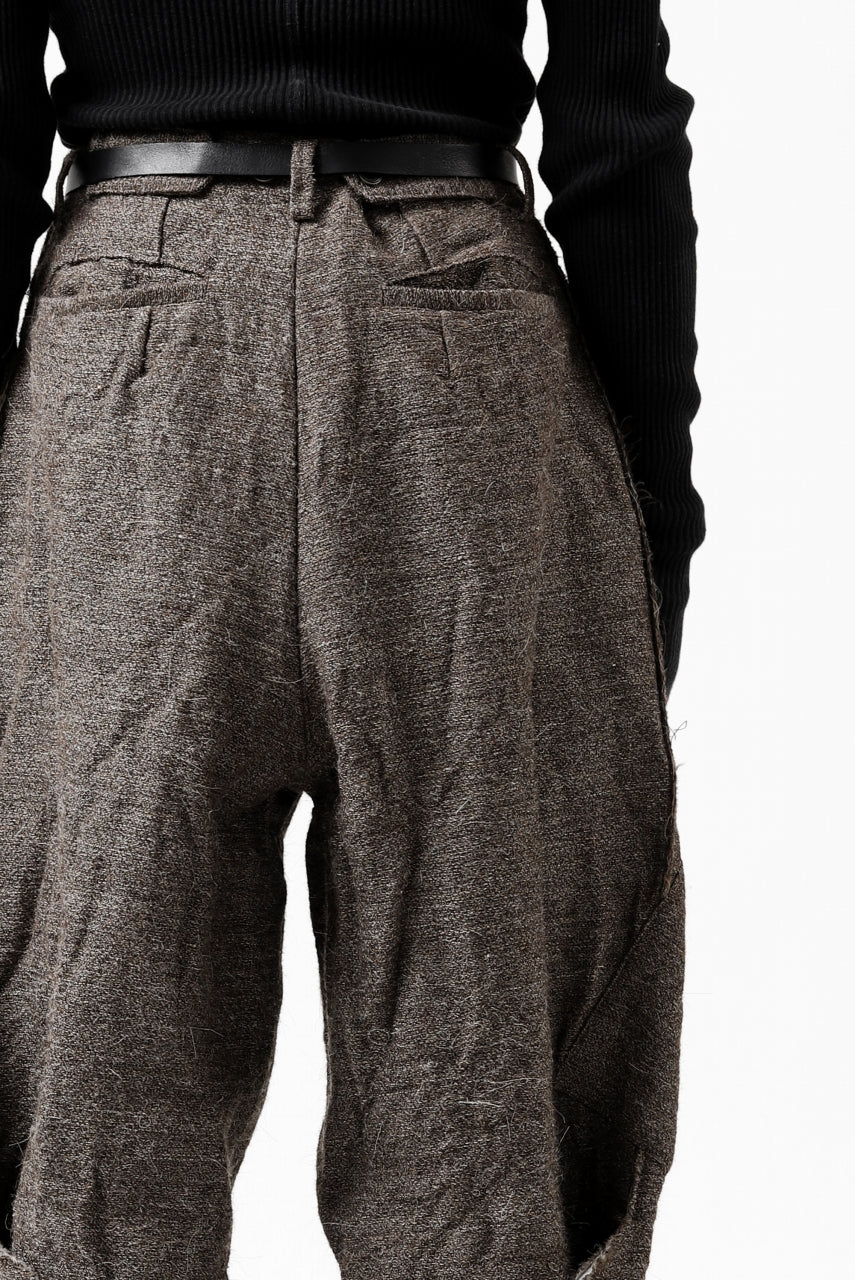 画像をギャラリービューアに読み込む, YUTA MATSUOKA buggy trousers / primitive wool (brown)