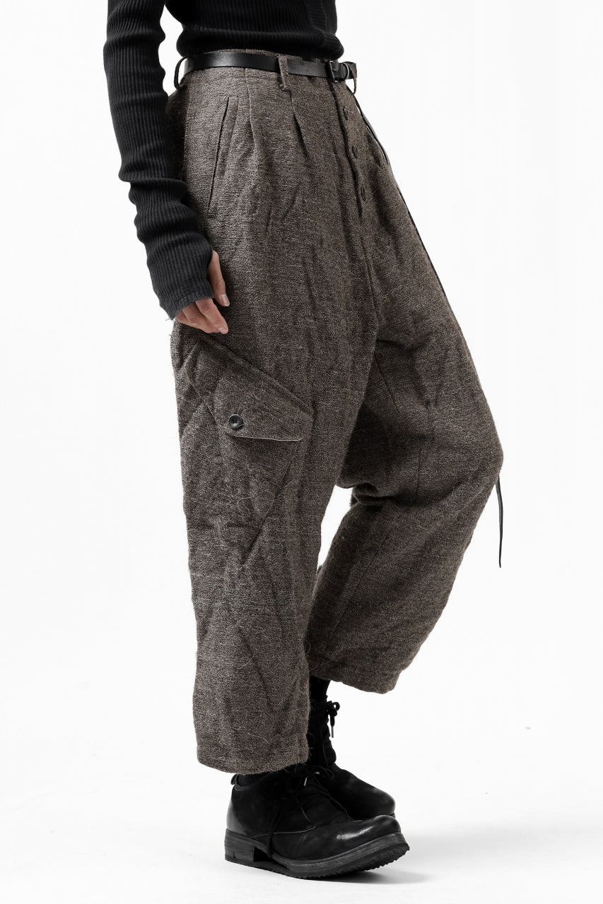 画像をギャラリービューアに読み込む, YUTA MATSUOKA buggy trousers / primitive wool (brown)