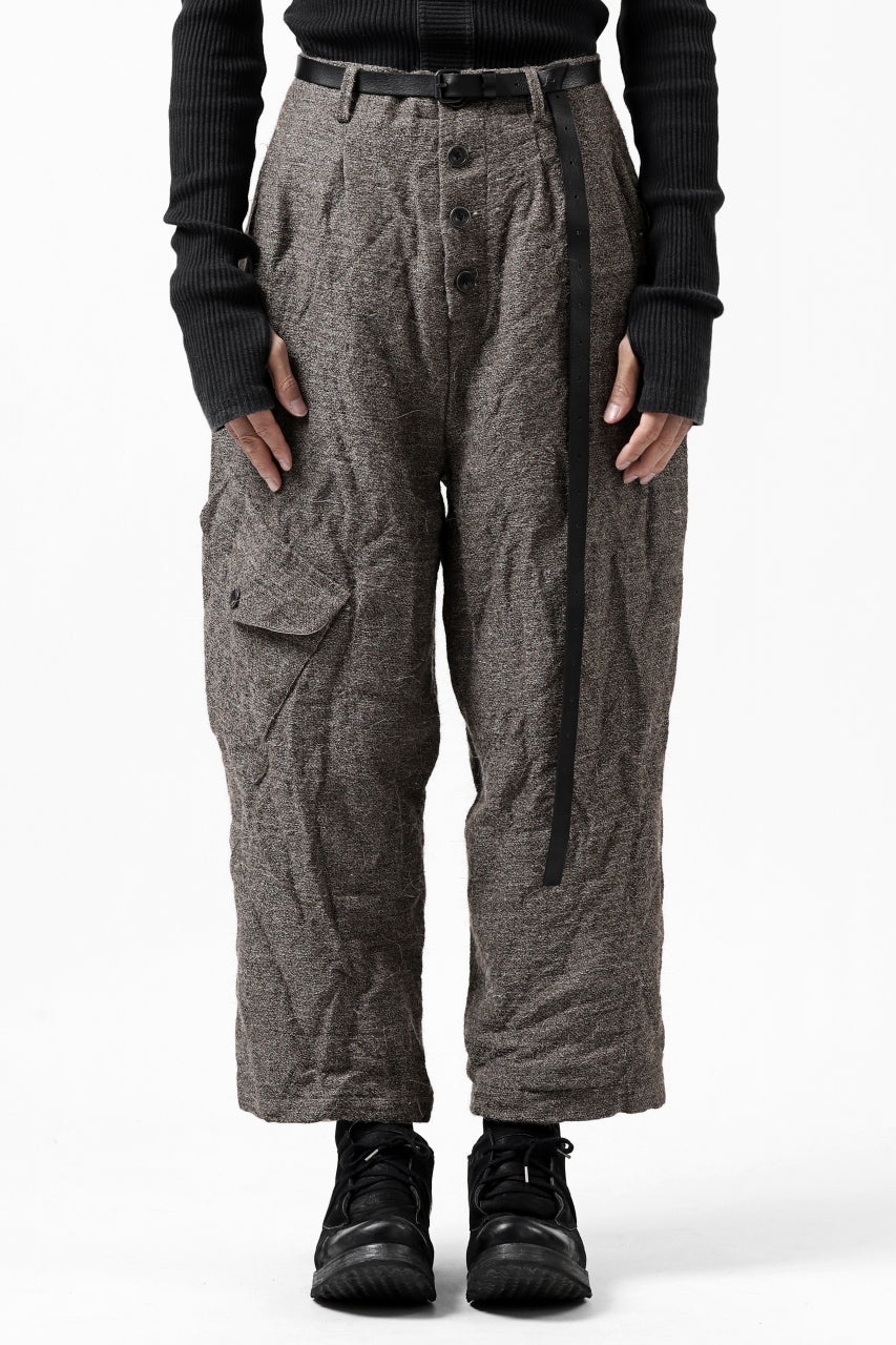 画像をギャラリービューアに読み込む, YUTA MATSUOKA buggy trousers / primitive wool (brown)
