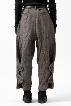 画像をギャラリービューアに読み込む, YUTA MATSUOKA buggy trousers / primitive wool (brown)