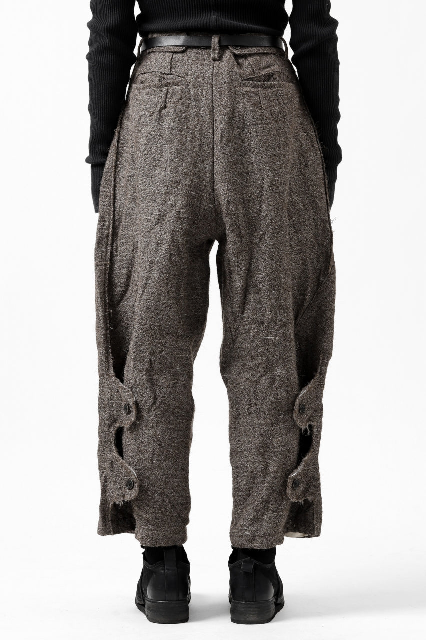 画像をギャラリービューアに読み込む, YUTA MATSUOKA buggy trousers / primitive wool (brown)