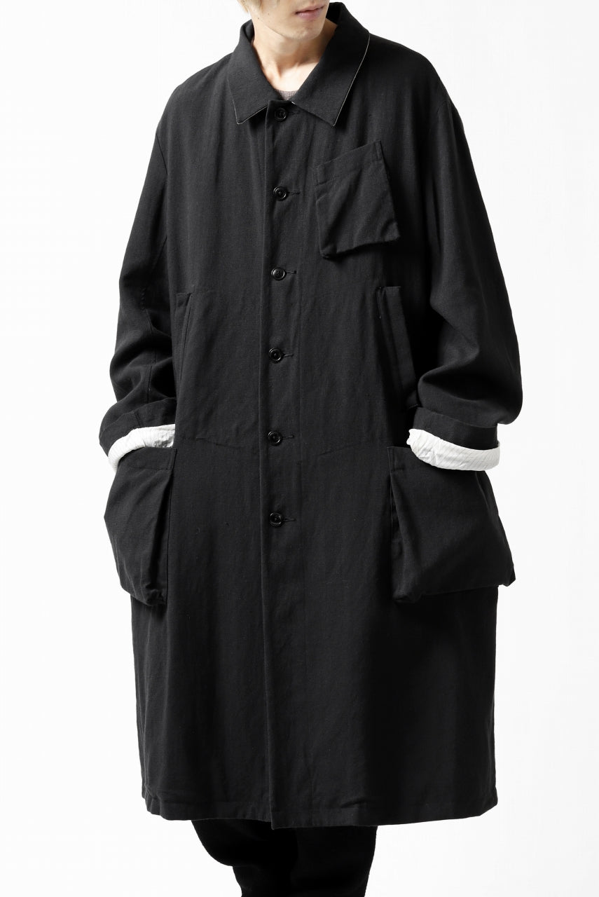 画像をギャラリービューアに読み込む, KLASICA KISTEL WORK COAT / MONOTONE HOUND TOOTH (BLACK)