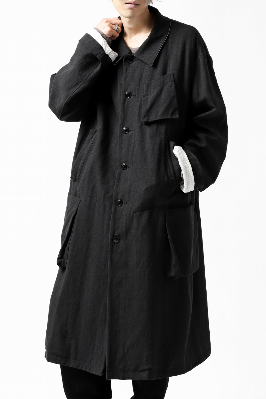 画像をギャラリービューアに読み込む, KLASICA KISTEL WORK COAT / MONOTONE HOUND TOOTH (BLACK)