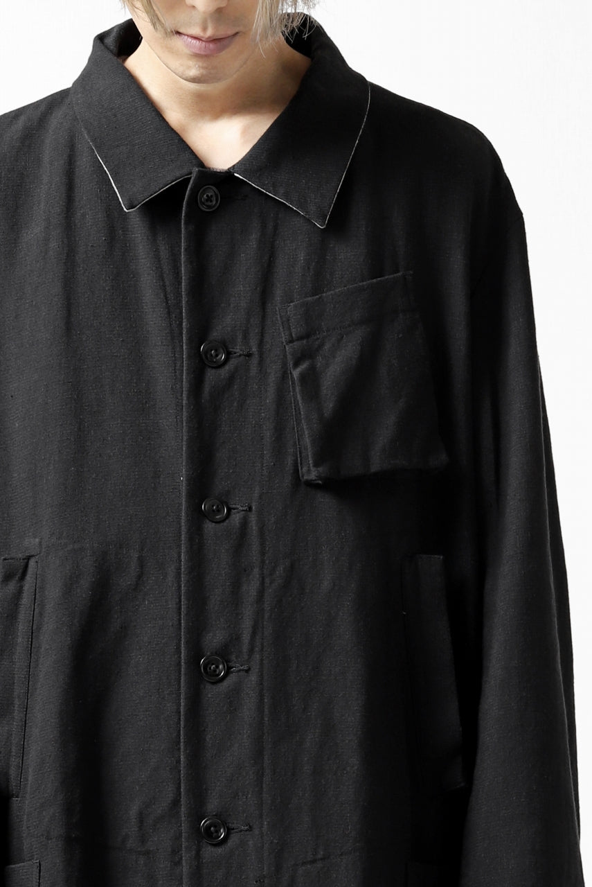 画像をギャラリービューアに読み込む, KLASICA KISTEL WORK COAT / MONOTONE HOUND TOOTH (BLACK)