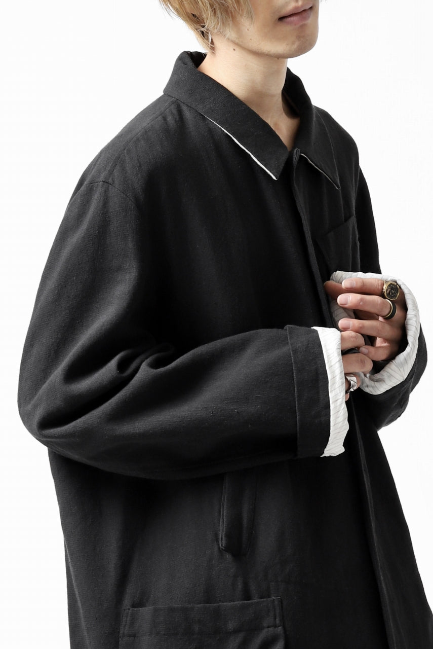 画像をギャラリービューアに読み込む, KLASICA KISTEL WORK COAT / MONOTONE HOUND TOOTH (BLACK)