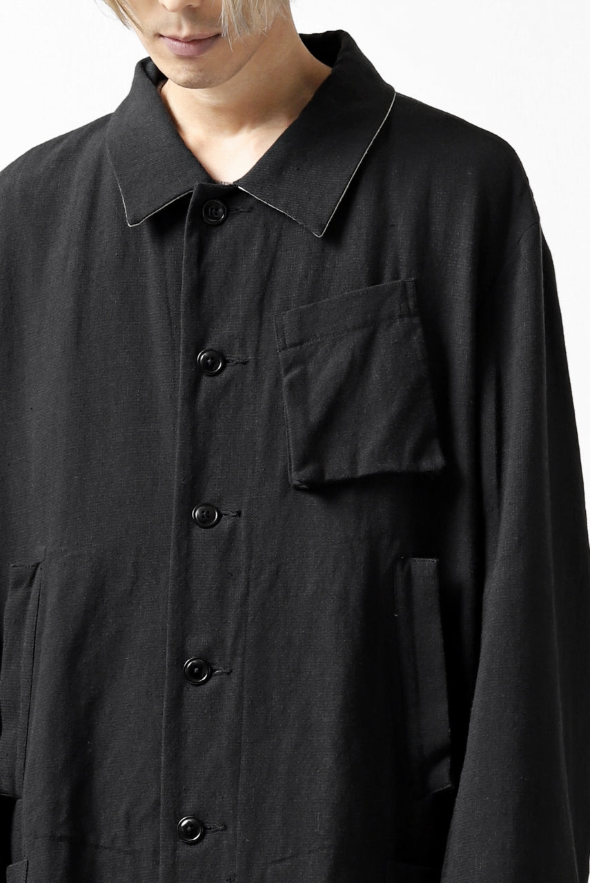 画像をギャラリービューアに読み込む, KLASICA KISTEL WORK COAT / MONOTONE HOUND TOOTH (BLACK)