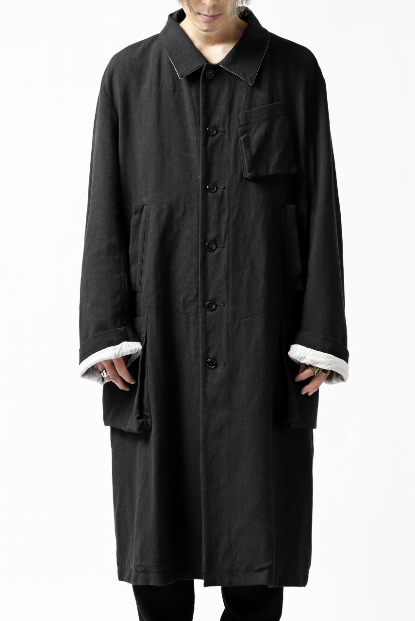 画像をギャラリービューアに読み込む, KLASICA KISTEL WORK COAT / MONOTONE HOUND TOOTH (BLACK)