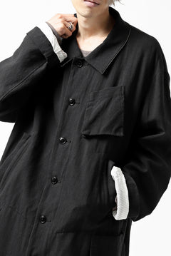 画像をギャラリービューアに読み込む, KLASICA KISTEL WORK COAT / MONOTONE HOUND TOOTH (BLACK)