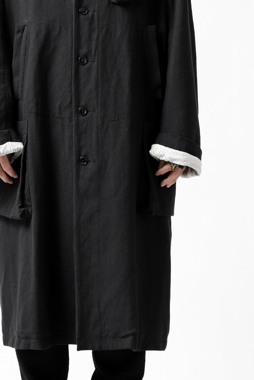 画像をギャラリービューアに読み込む, KLASICA KISTEL WORK COAT / MONOTONE HOUND TOOTH (BLACK)