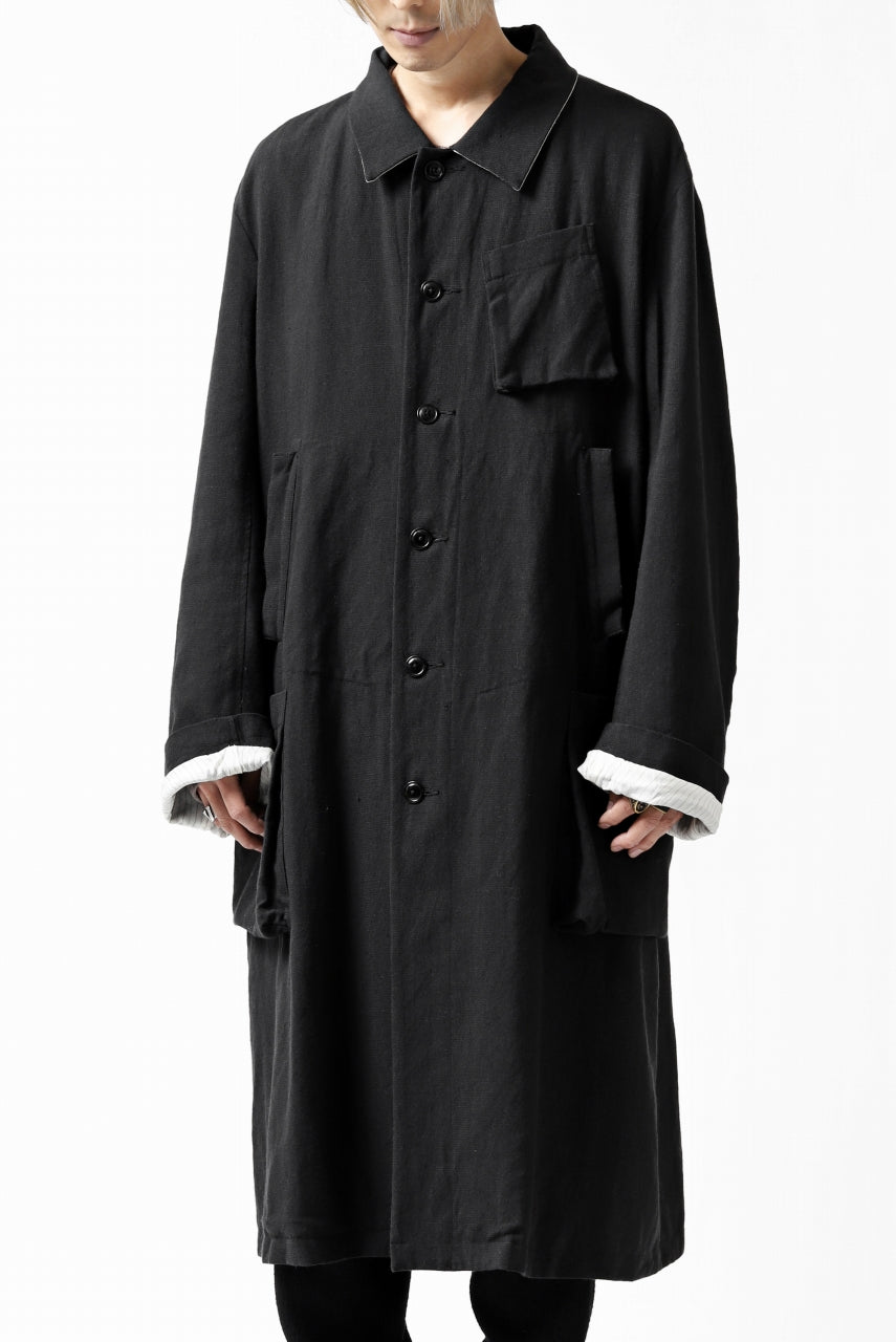 画像をギャラリービューアに読み込む, KLASICA KISTEL WORK COAT / MONOTONE HOUND TOOTH (BLACK)