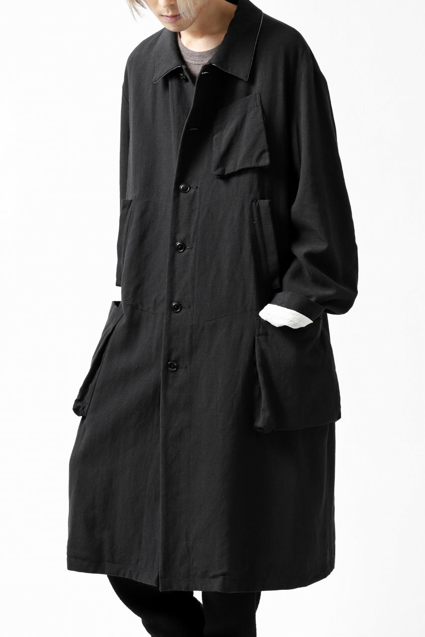 画像をギャラリービューアに読み込む, KLASICA KISTEL WORK COAT / MONOTONE HOUND TOOTH (BLACK)