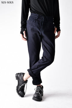 Load image into Gallery viewer, sus-sous horseman slim trousers with zukku (INDIGO)