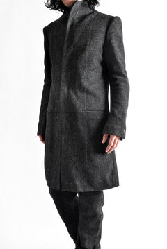 Load image into Gallery viewer, blackcrow standcollar tailorcoat (wool dark check)