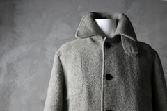 画像をギャラリービューアに読み込む, sus-sous foot guards great coat / W100 Harris melton raised washer (TOP GREY BEIGE)