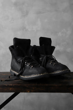 画像をギャラリービューアに読み込む, A DICIANNOVEVENTITRE A1923 Norwegian Laced Boots SH2 / Cavallo Oilo (NERO)