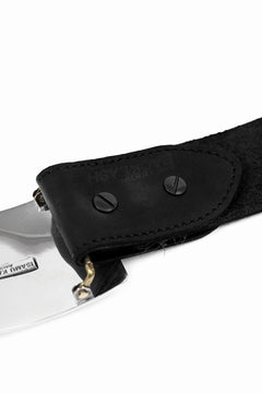 Load image into Gallery viewer, ISAMU KATAYAMA BACKLASH SILVER PLATE BUCKLE BELT / DOUBLE SHOULDER OBJECT DYED (BLACK)