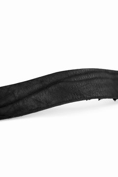 Load image into Gallery viewer, ISAMU KATAYAMA BACKLASH SILVER PLATE BUCKLE BELT / DOUBLE SHOULDER OBJECT DYED (BLACK)