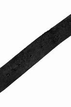 Load image into Gallery viewer, ISAMU KATAYAMA BACKLASH SILVER PLATE BUCKLE BELT / DOUBLE SHOULDER OBJECT DYED (BLACK)
