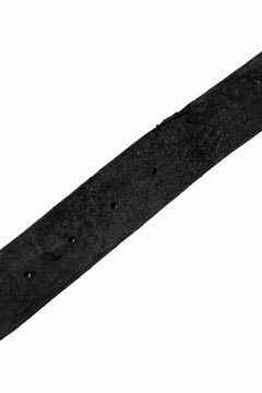 Load image into Gallery viewer, ISAMU KATAYAMA BACKLASH SILVER PLATE BUCKLE BELT / DOUBLE SHOULDER OBJECT DYED (BLACK)