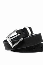 Load image into Gallery viewer, ISAMU KATAYAMA BACKLASH PIN-BELT 35mm / DOUBLE-SHOULDER OBJECT DYED (BLACK)