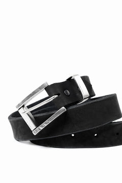Load image into Gallery viewer, ISAMU KATAYAMA BACKLASH PIN-BELT 35mm / DOUBLE-SHOULDER OBJECT DYED (BLACK)