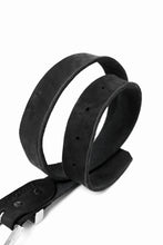Load image into Gallery viewer, ISAMU KATAYAMA BACKLASH PIN-BELT 35mm / DOUBLE-SHOULDER OBJECT DYED (BLACK)