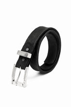 Load image into Gallery viewer, ISAMU KATAYAMA BACKLASH PIN-BELT 35mm / DOUBLE-SHOULDER OBJECT DYED (BLACK)