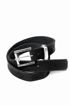 Load image into Gallery viewer, ISAMU KATAYAMA BACKLASH PIN-BELT 35mm / DOUBLE-SHOULDER OBJECT DYED (BLACK)