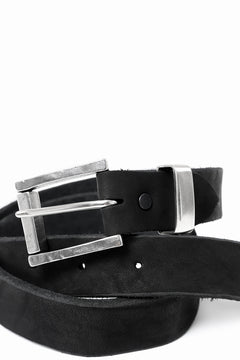 Load image into Gallery viewer, ISAMU KATAYAMA BACKLASH PIN-BELT 35mm / DOUBLE-SHOULDER OBJECT DYED (BLACK)