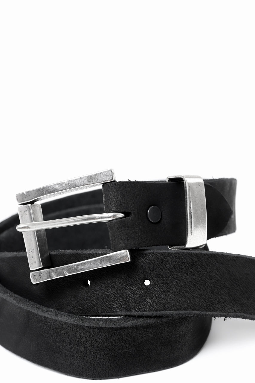 Load image into Gallery viewer, ISAMU KATAYAMA BACKLASH PIN-BELT 35mm / DOUBLE-SHOULDER OBJECT DYED (BLACK)
