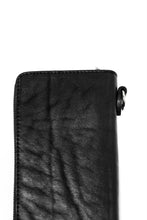 Load image into Gallery viewer, ISAMU KATAYAMA BACKLASH exclusive ROUND FASTNER WALLET / DOUBLE-SHOULDER OBJECT DYED (BLACK)