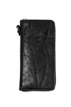 Load image into Gallery viewer, ISAMU KATAYAMA BACKLASH exclusive ROUND FASTNER WALLET / DOUBLE-SHOULDER OBJECT DYED (BLACK)