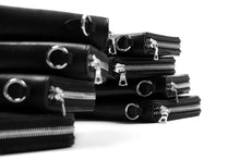 Load image into Gallery viewer, ISAMU KATAYAMA BACKLASH exclusive ROUND FASTNER WALLET / DOUBLE-SHOULDER OBJECT DYED (BLACK)