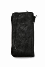 Load image into Gallery viewer, ISAMU KATAYAMA BACKLASH exclusive ROUND FASTNER WALLET / DOUBLE-SHOULDER OBJECT DYED (BLACK)