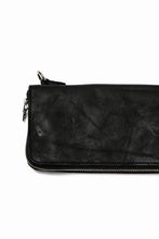 Load image into Gallery viewer, ISAMU KATAYAMA BACKLASH exclusive ROUND FASTNER WALLET / DOUBLE-SHOULDER OBJECT DYED (BLACK)