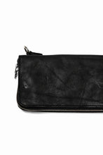 Load image into Gallery viewer, ISAMU KATAYAMA BACKLASH exclusive ROUND FASTNER WALLET / DOUBLE-SHOULDER OBJECT DYED (BLACK)